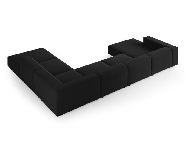 Ъглов диван Cosmopolitan Design Arendal U-образен, черен