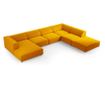 Ъглов диван Cosmopolitan Design Arendal U-образен, жълт