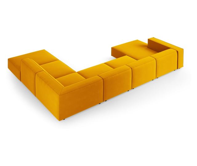Ъглов диван Cosmopolitan Design Arendal U-образен, жълт