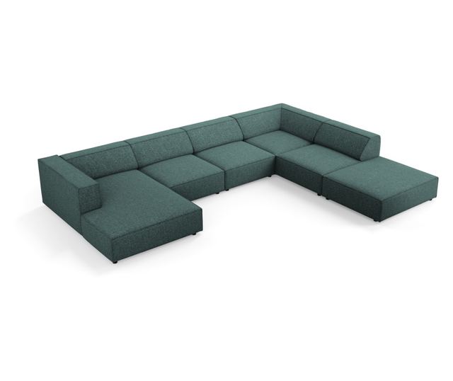 Ъглов диван Cosmopolitan Design Arendal U-форма, тюркоаз