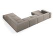 Ъглов диван с U-образна форма, Cosmopolitan Design, Арендал, сив
