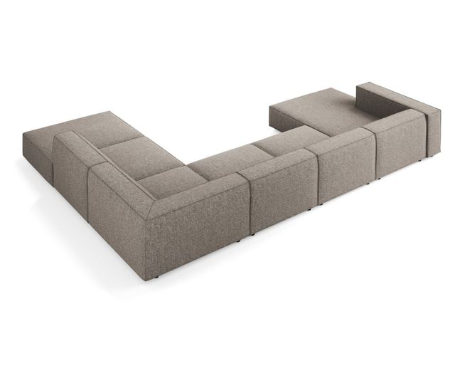 Ъглов диван с U-образна форма, Cosmopolitan Design, Арендал, сив