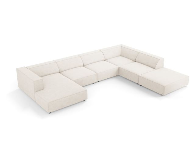 Ъглов диван Cosmopolitan Design Arendal U-образен, цвят слонова кост