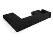 U-образен диван Cosmopolitan Design, Arendal, черен
