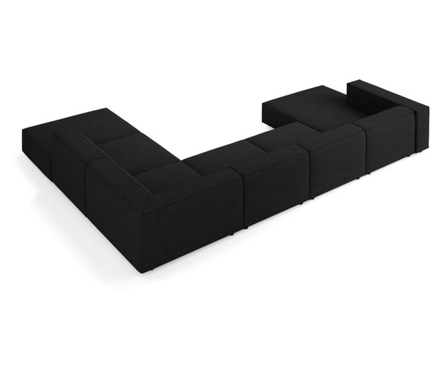 U-образен диван Cosmopolitan Design, Arendal, черен