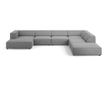 U-образен ъглов диван Cosmopolitan Design, Arendal, тъмно сив