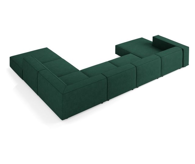 Ъглов диван Cosmopolitan Design Arendal U-форма, тъмнозелен