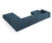 Ъглов диван Cosmopolitan Design Arendal U-образен, тъмносин