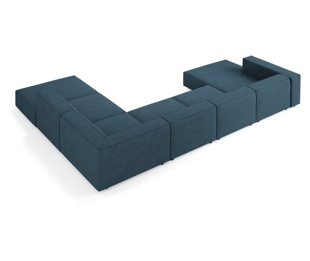 Ъглов диван Cosmopolitan Design Arendal U-образен, тъмносин