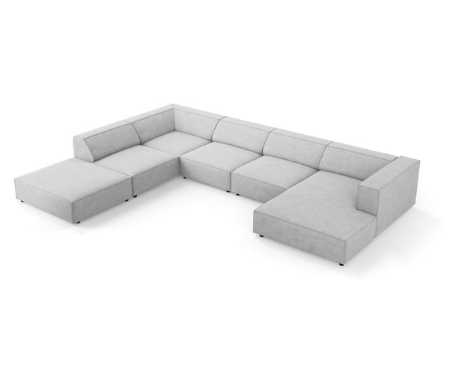 Ъглов диван Cosmopolitan Design Arendal U-образен, светлосив
