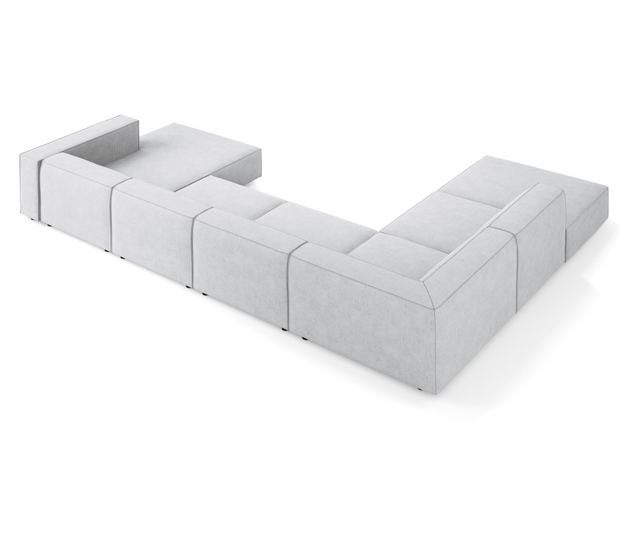 Ъглов диван Cosmopolitan Design Arendal U-образен, светлосив