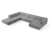 Ъглов диван Cosmopolitan Design Arendal U-форма, тъмно сив