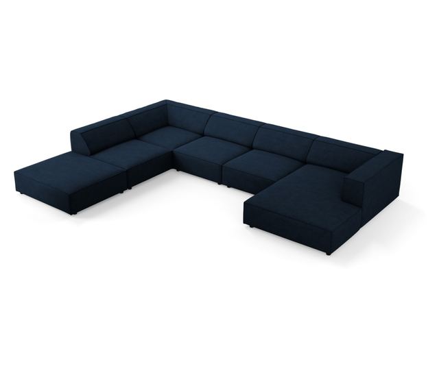 Ъглов диван Cosmopolitan Design Arendal U-образен, кралско син