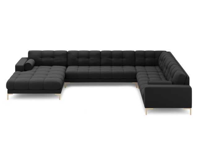 Ъглов диван Cosmopolitan Design Bali с U-образна форма, тъмно сив