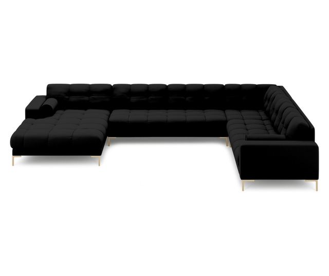 Ъглов диван Cosmopolitan Design Bali с U-образна форма, черен