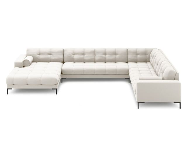 Ъглов диван Cosmopolitan Design Bali Light Beige с U-образна форма