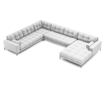 Ъглов диван с U-образна форма, Cosmopolitan Design, Бали, Светлосив