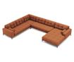 Ъглов диван Cosmopolitan Design с U-образна форма, Bali, цвят керемида