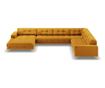 Ъглов диван Cosmopolitan Design U-форма, Бали, жълт