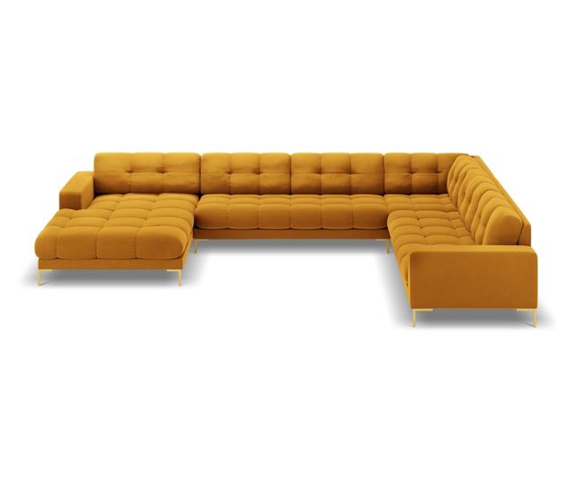 Ъглов диван Cosmopolitan Design U-форма, Бали, жълт