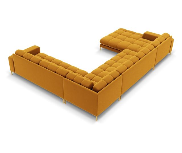 Ъглов диван Cosmopolitan Design U-форма, Бали, жълт