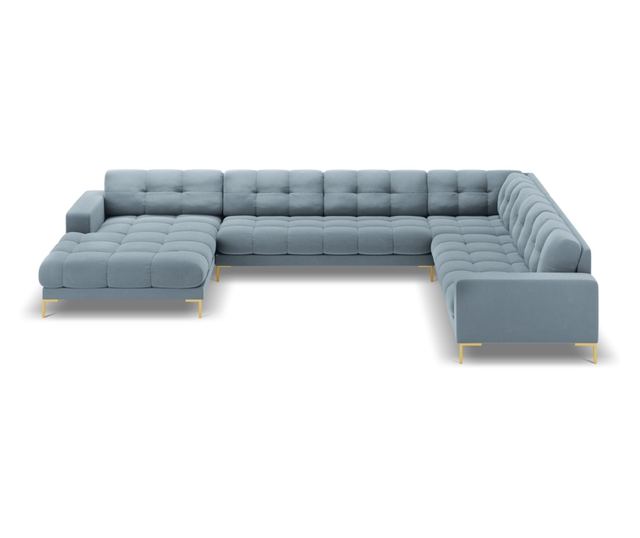 Ъглов диван Cosmopolitan Design Bali U-образен, светлосин