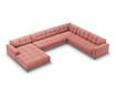 Ъглов диван Cosmopolitan Design Bali с U-образна форма, розов