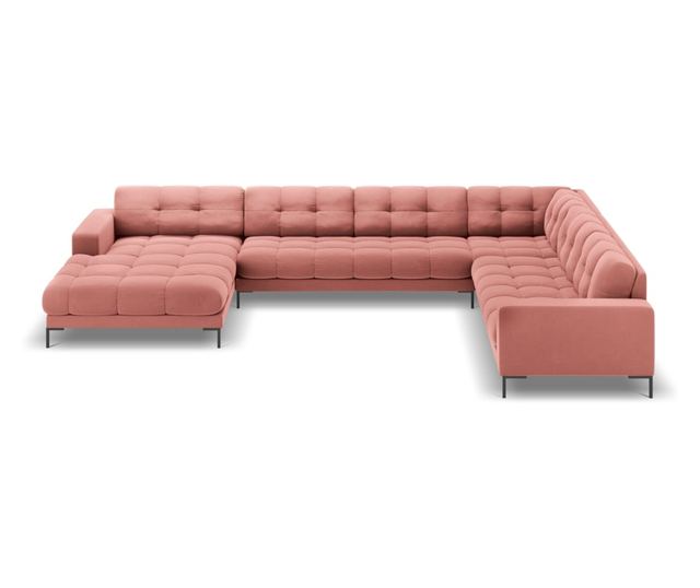 Ъглов диван Cosmopolitan Design Bali с U-образна форма, розов