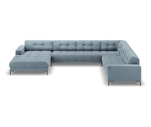 U-образен ъглов диван Cosmopolitan Design, Bali, светлосин