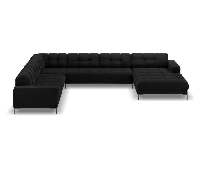 Ъглов диван с U-образна форма Cosmopolitan Design, Bali, черен