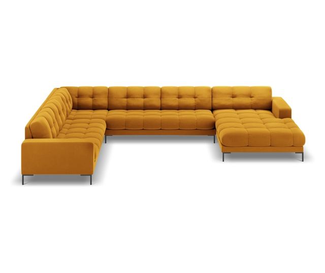 Ъглов диван Cosmopolitan Design Bali, жълт, U-образен