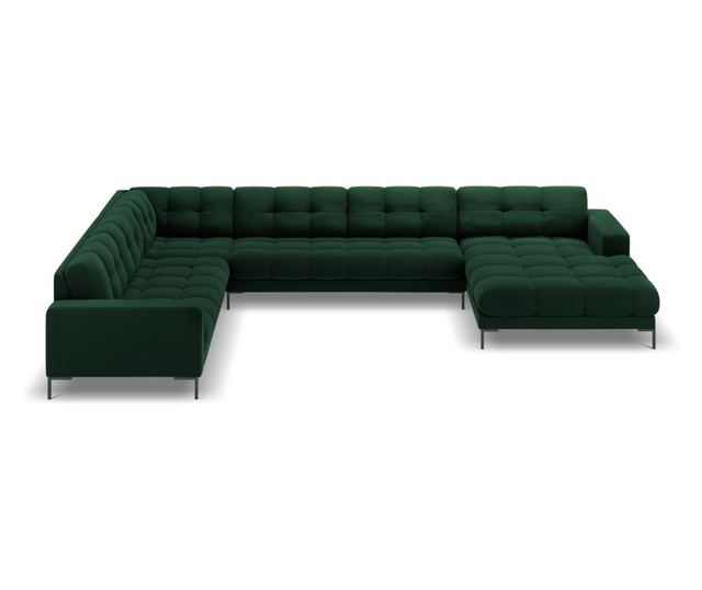 Ъглов диван Cosmopolitan Design Bali U-образен, тъмнозелен