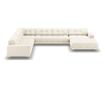 Ъглов диван Cosmopolitan Design Bali U-образна форма, светлобежов