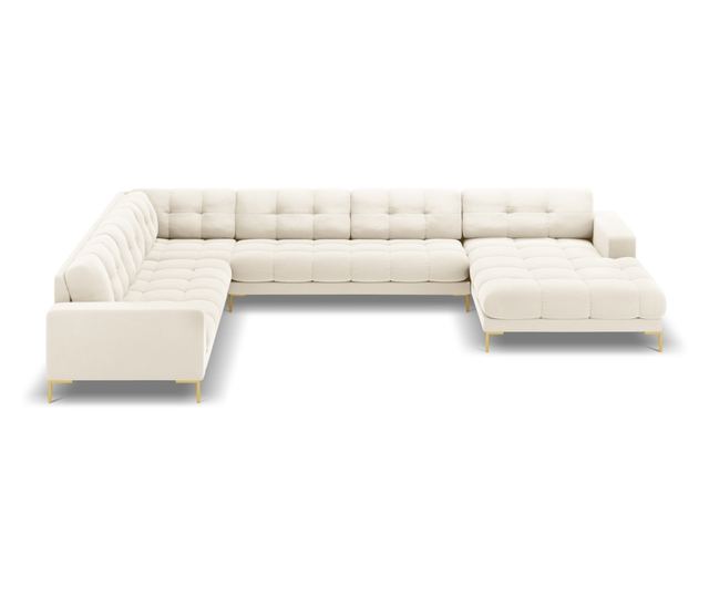 Ъглов диван Cosmopolitan Design Bali U-образна форма, светлобежов