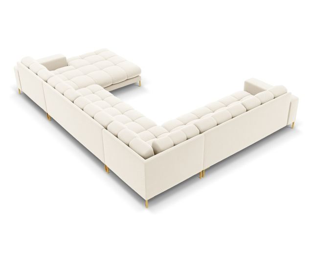 Ъглов диван Cosmopolitan Design Bali U-образна форма, светлобежов