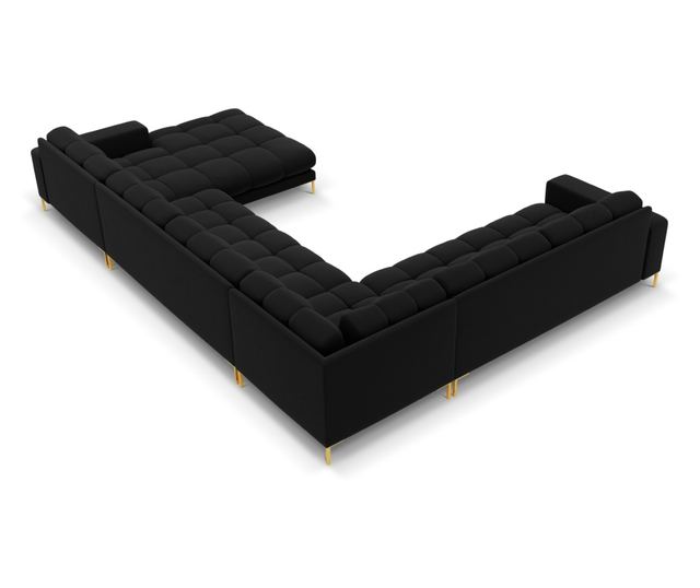 Ъглов диван Cosmopolitan Design Bali U-Shape, черен