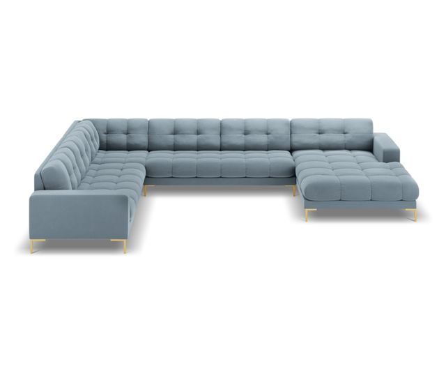 Ъглов диван Cosmopolitan Design Bali с U-образна форма, светлосин