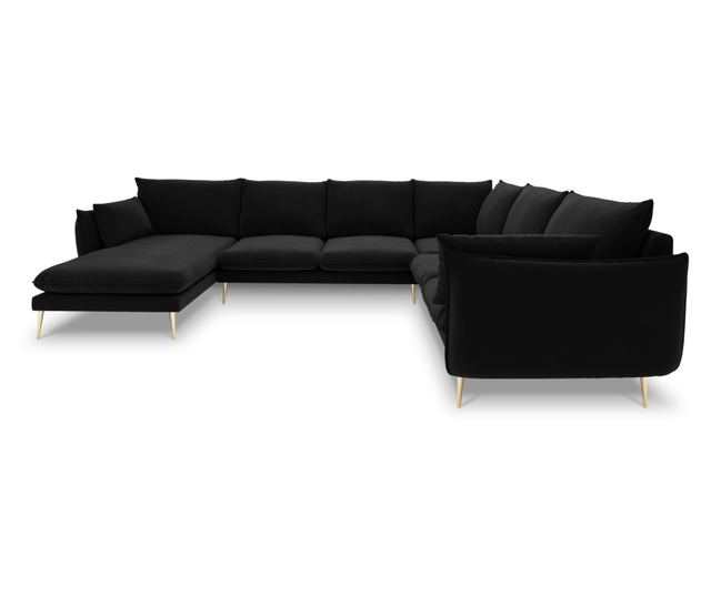 Milo Casa Elio U-образен секционен диван, черен