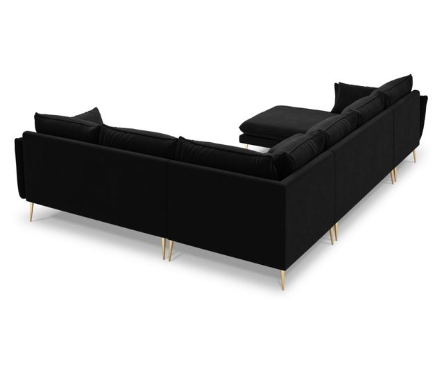 Milo Casa Elio U-образен секционен диван, черен