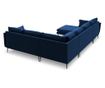 Milo Casa Elio U-образен секционен диван, кралско синьо