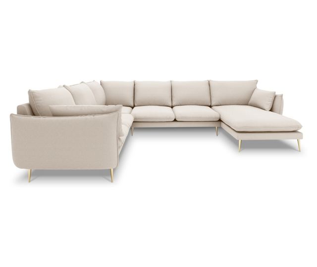 Ъглов диван с U-образна форма Milo Casa Elio, бежов