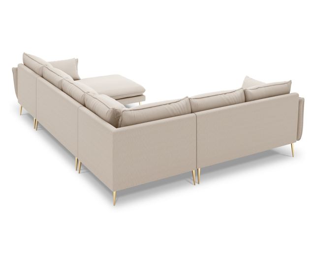 Ъглов диван с U-образна форма Milo Casa Elio, бежов