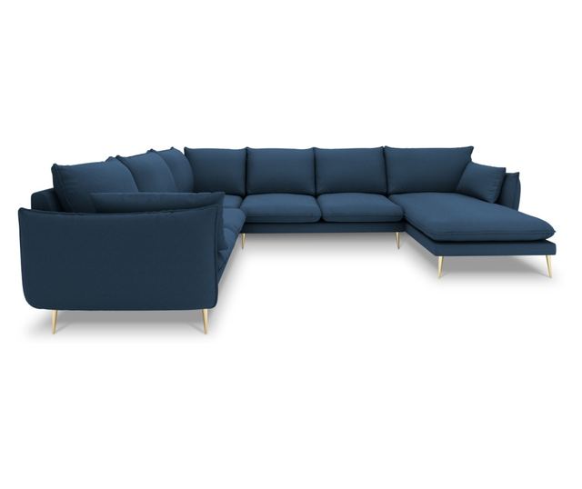 Ъглов диван с U-образна форма Milo Casa Elio, син