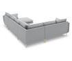 Milo Casa Elio U-образен секционен диван, светлосив