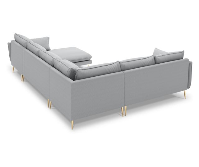 Milo Casa Elio U-образен секционен диван, светлосив