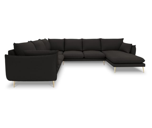 Milo Casa Elio Тъмно сив U-образен диван