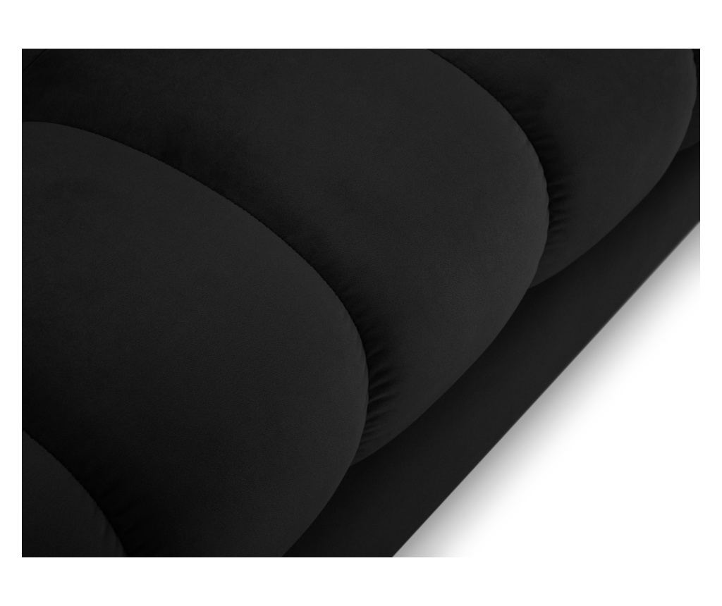 Sarokkanapé Cosmopolitan Design 620658, Bali, Fekete, 75x185x293 cm - 5