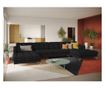 U-shaped Sofa Cosmopolitan Design 621777, Bali, Μαύρο, 75x185x383 εκ. thumbnail 2