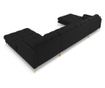U-shaped Sofa Cosmopolitan Design 621777, Bali, Μαύρο, 75x185x383 εκ. thumbnail 4