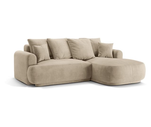 Mazzini Maria Modular Corner Sofa Bed, Light Beige